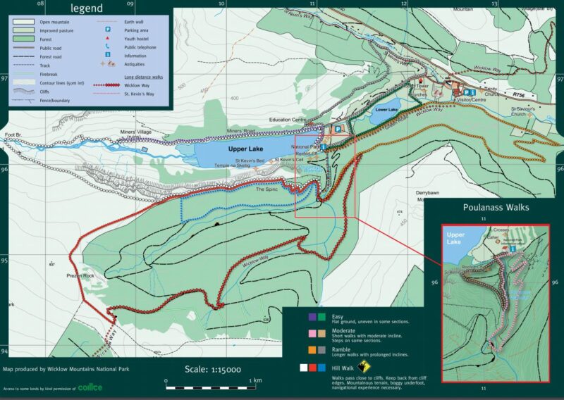 Glendalough Trails Map