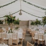 Ballyscullion Park marquee interior set for a dining event