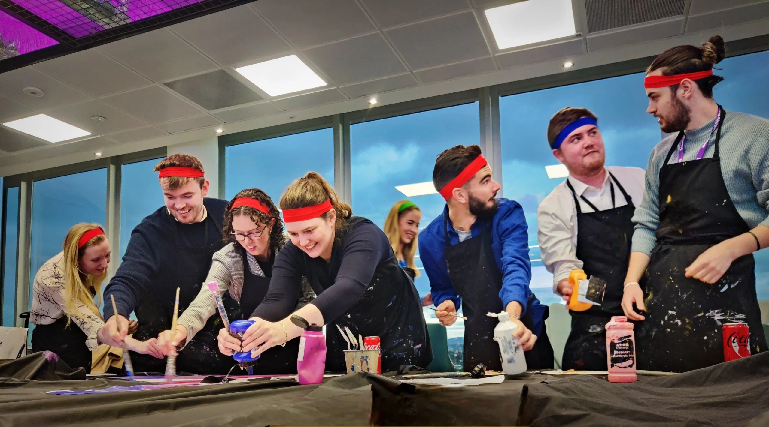 Corporate team taking part in Event Square Big Picture team building in Dublin