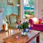 Victorian sitting room at Clone House in County Wicklow