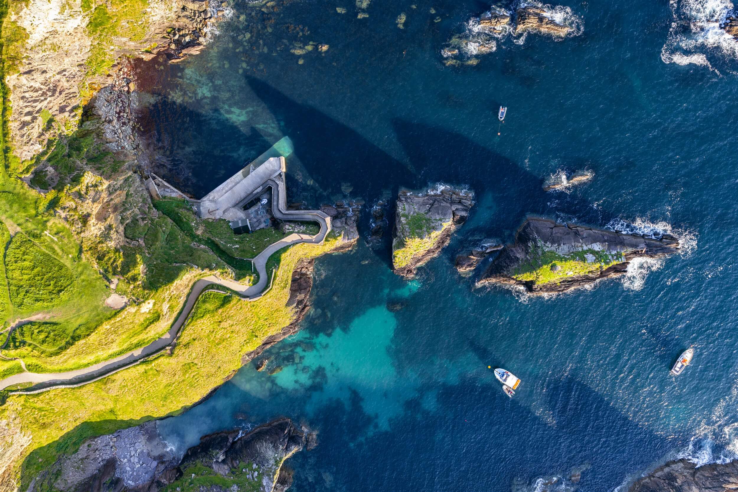 Winding path to Dunquin Pier on the Dingle Peninsula