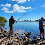 Fishing on the lake at Lough Rynn Castle