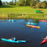 Kayaking on the lake at Lough Rynn Castle