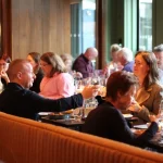 Guests enjoying a meal in Stathams Restaurant at Pembroke Kilkenny