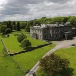 Aerial overview of Temple House and its parkland