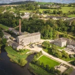 Aerial view of The Millhouse estate beside the River Boyne
