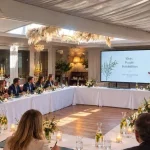 Pavilion arranged for a corporate meeting at The Millhouse
